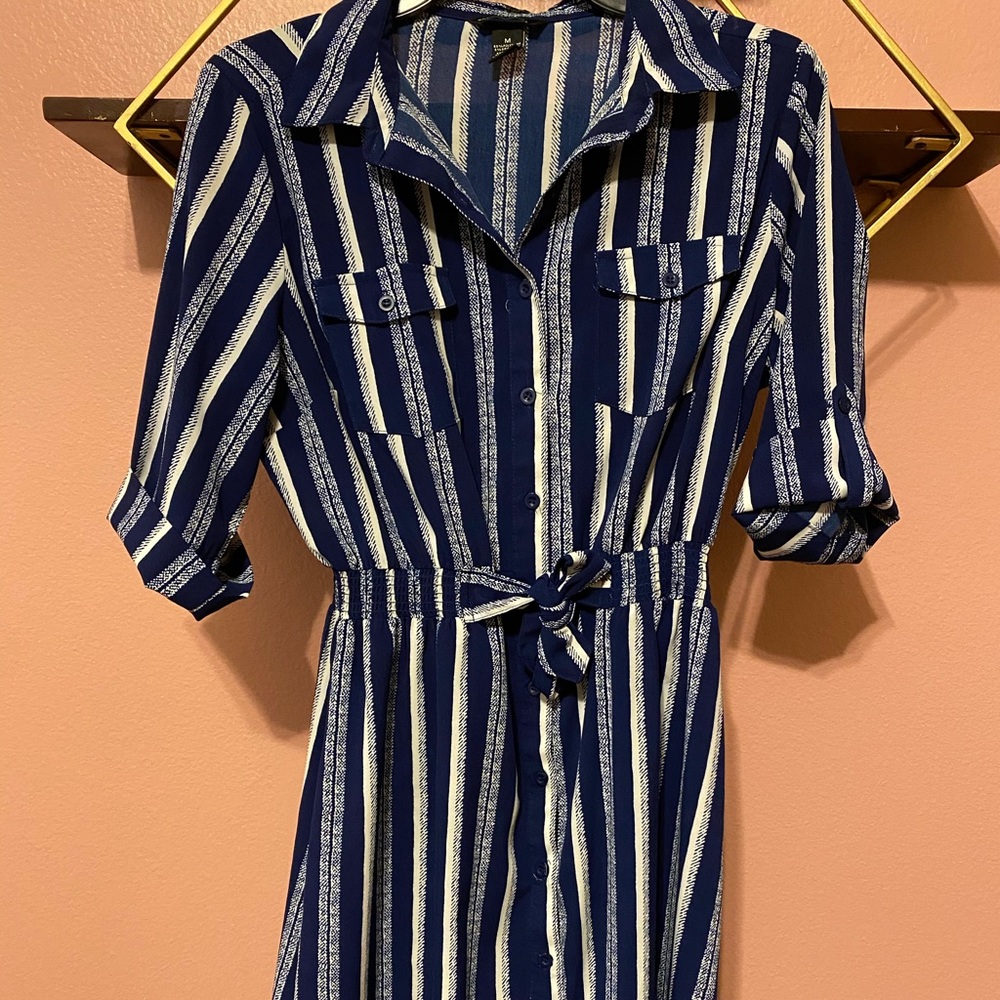 Blue & White Dress